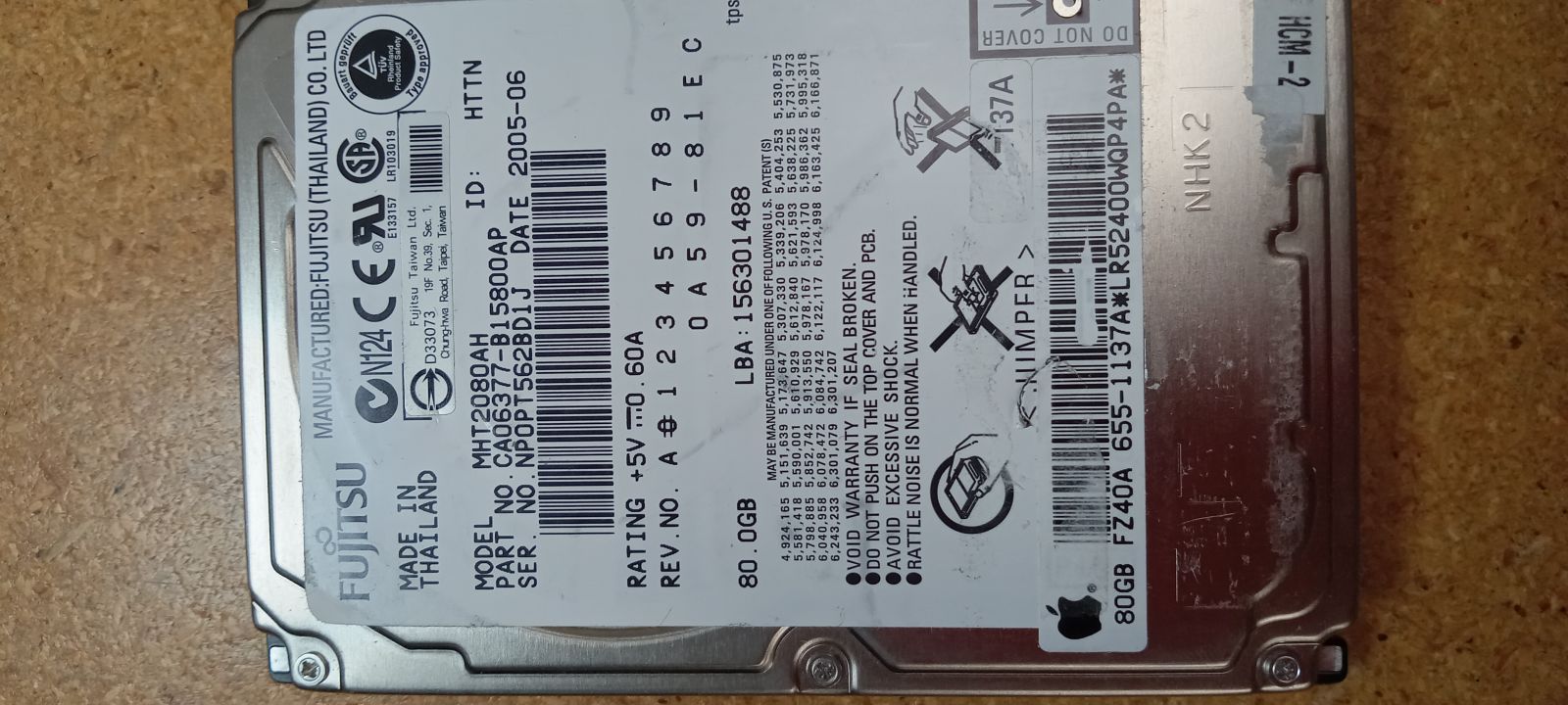 MHT2080A Hard Drive Donor