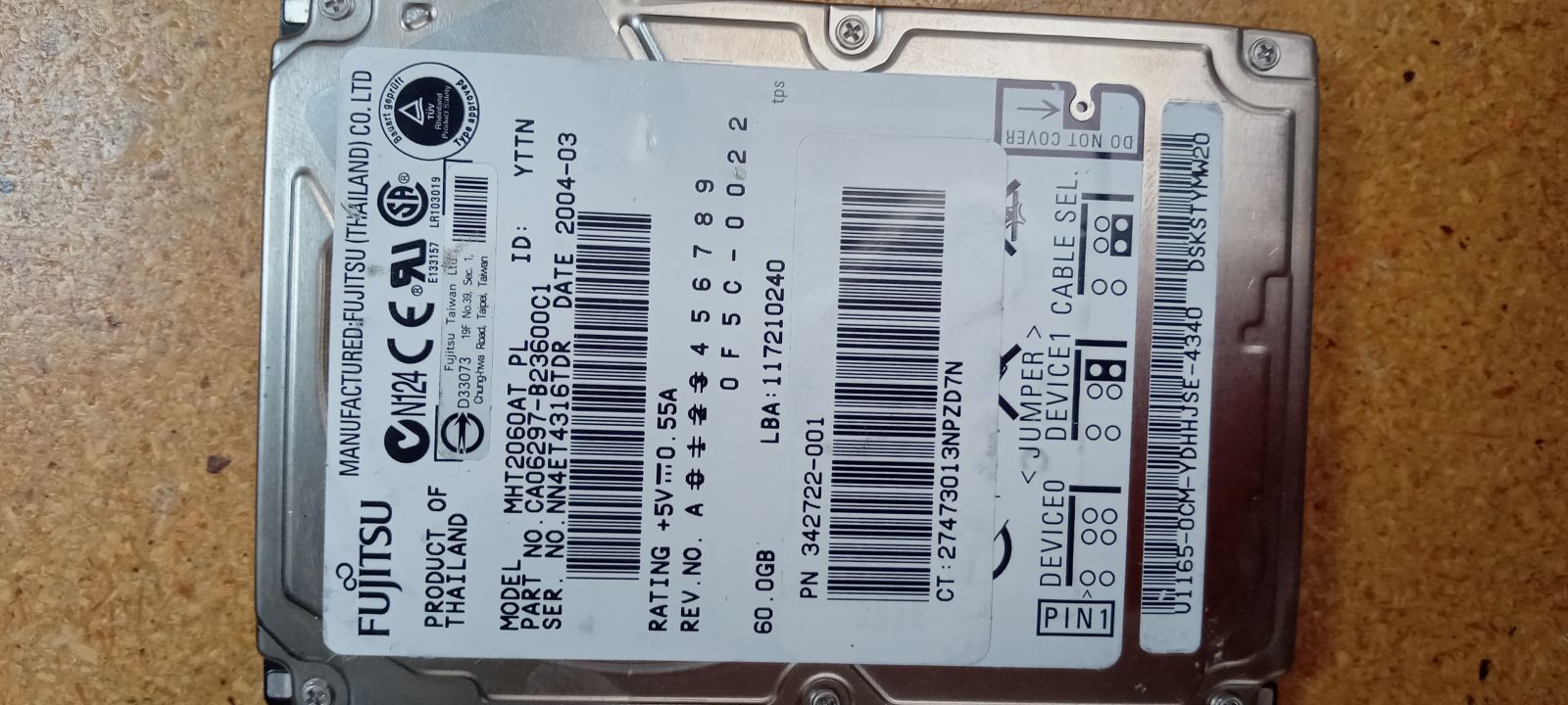 MHT2060AT PL Hard Drive Donor