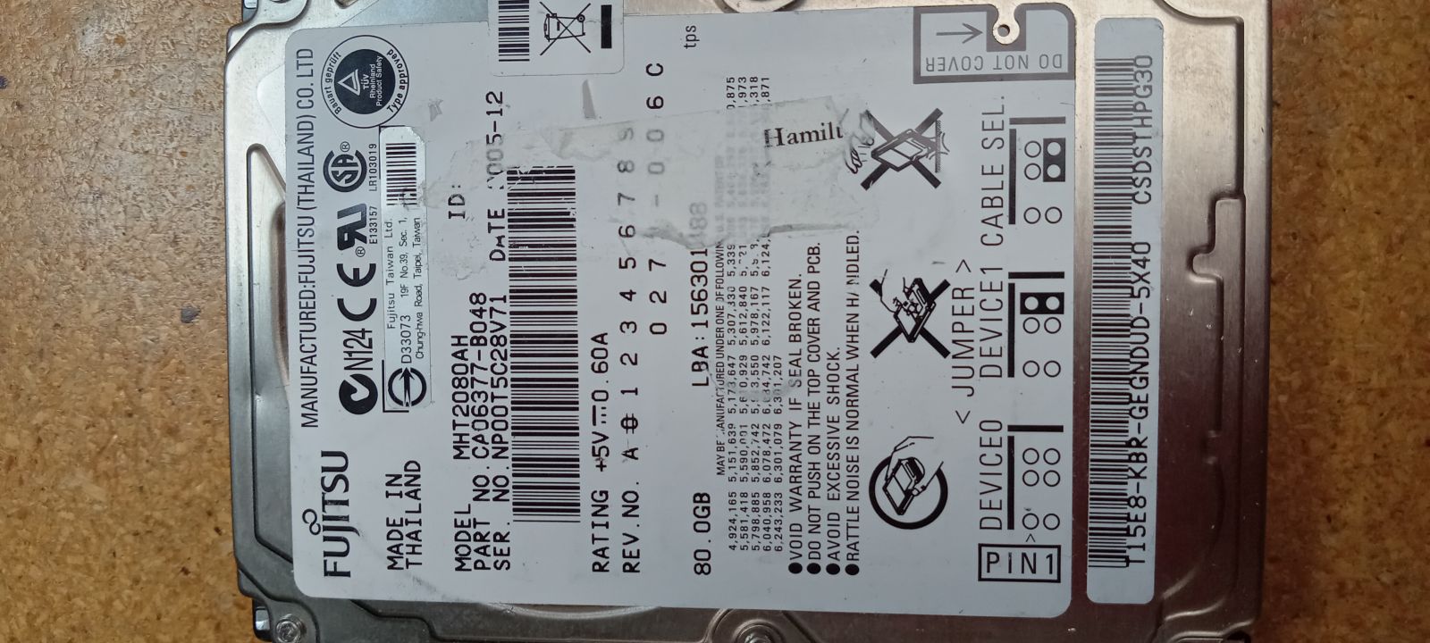 MHT2080AH Hard Drive Donor
