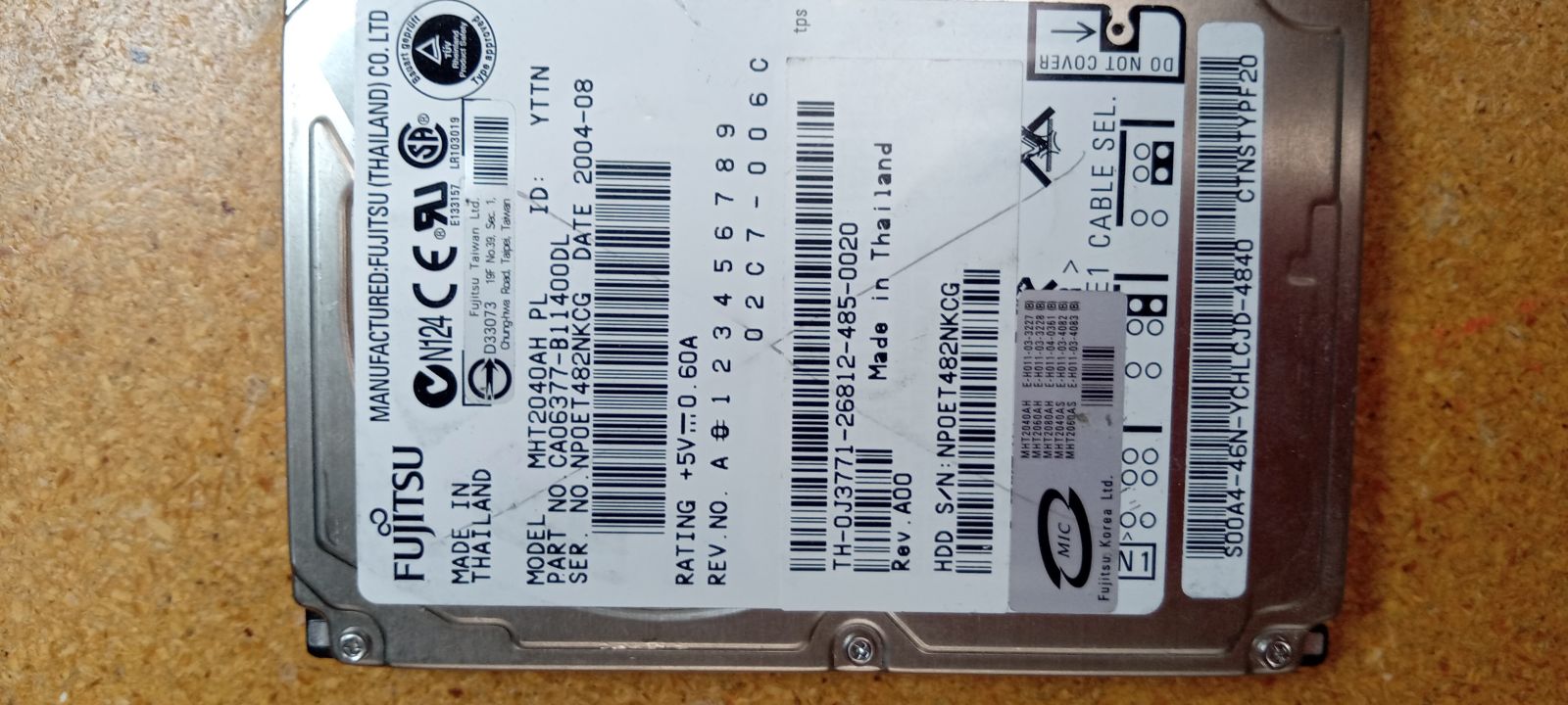 MHT2040AH PL Hard Drive Donor