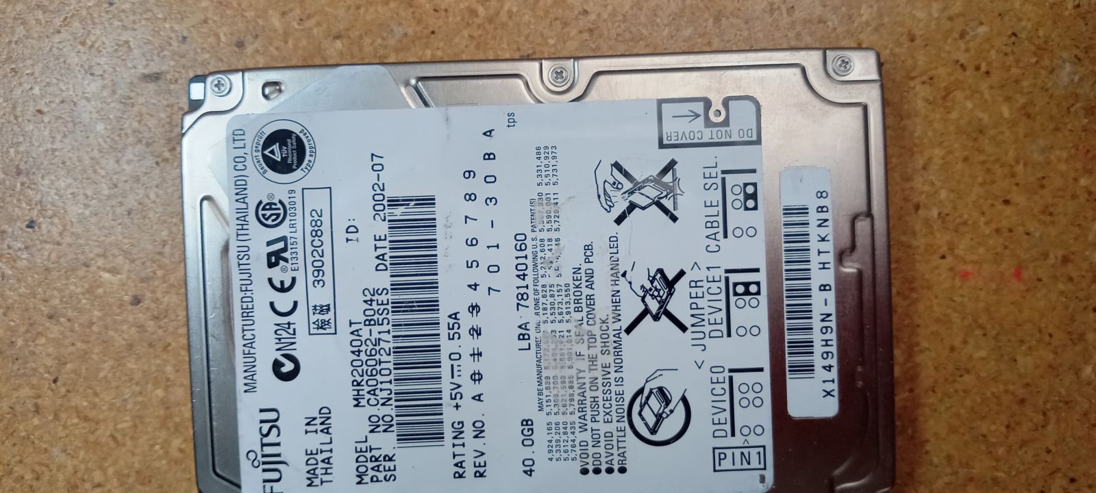 MHR2040AT Hard Drive Donor
