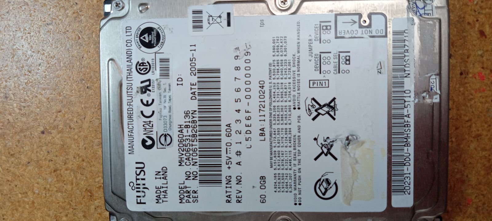 MHV2060AH Hard Drive Donor