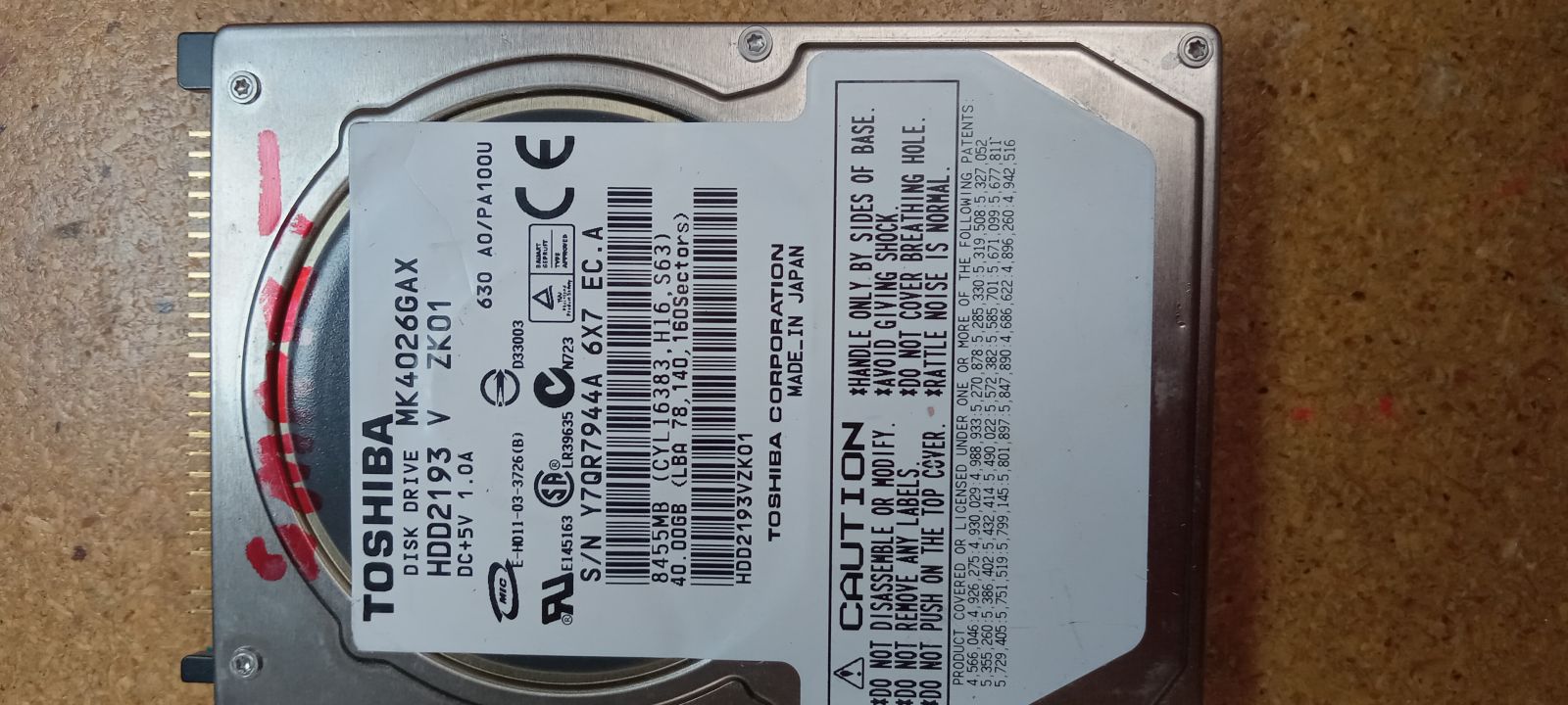 MK4026GAX Hard Drive Donor